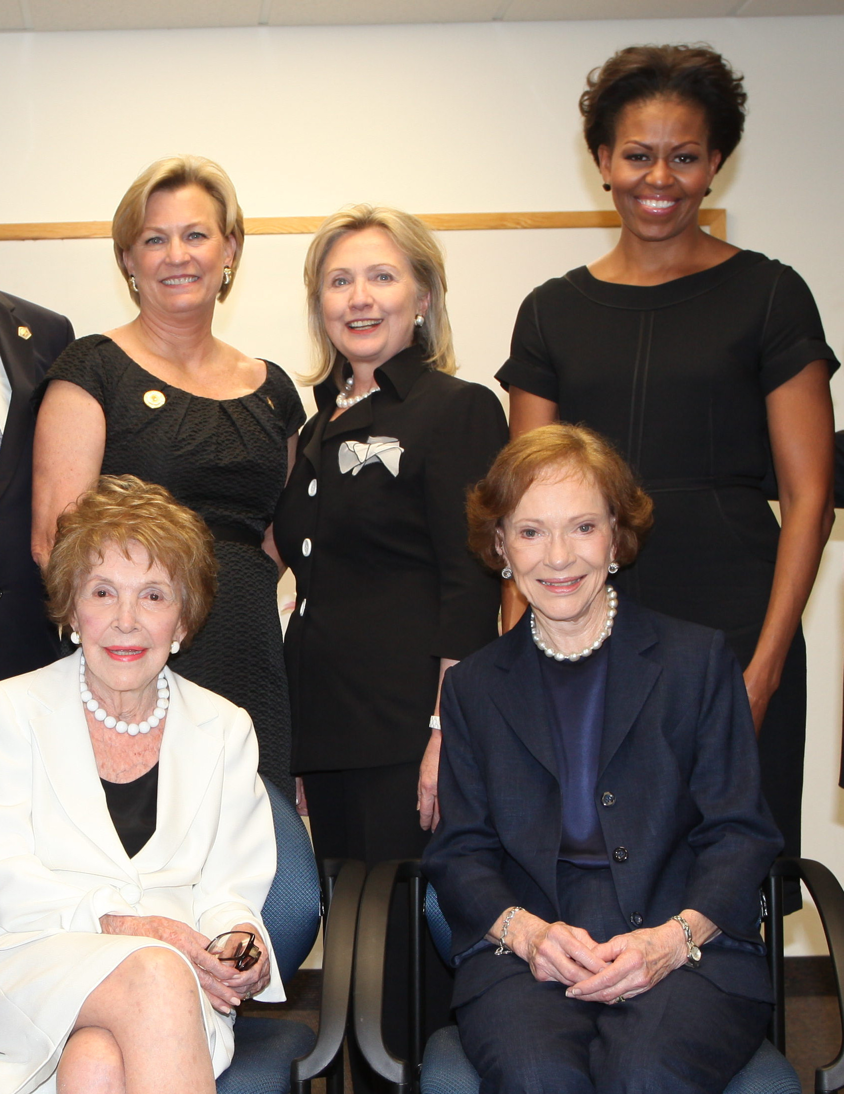 Nancy Reagan, Susan Ford Bales, Hillary Clinton, Rosalynn Carter and First ...